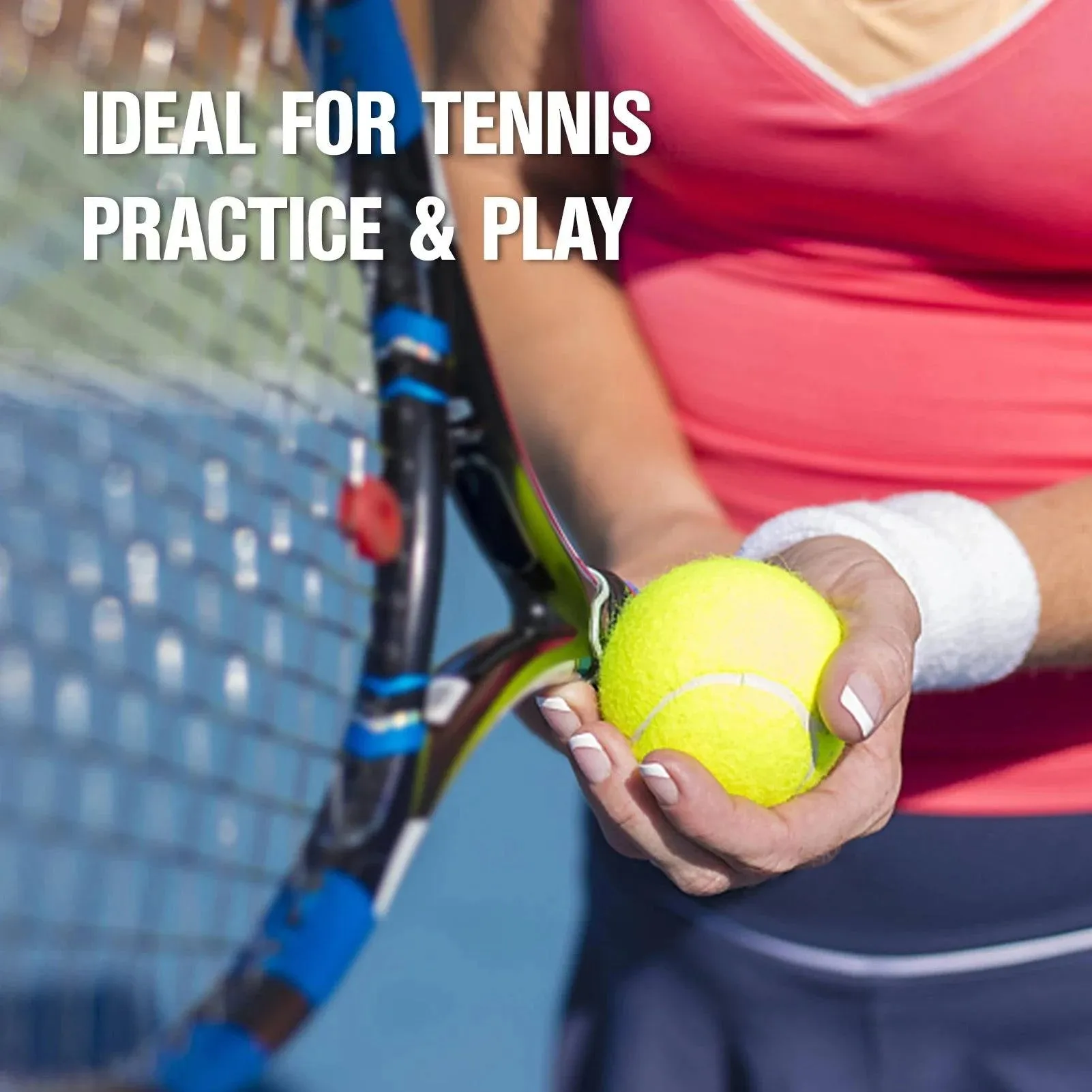 12 Packs Pressure Matching and Training Tennis Balls Natural Rubber Tennis Balls