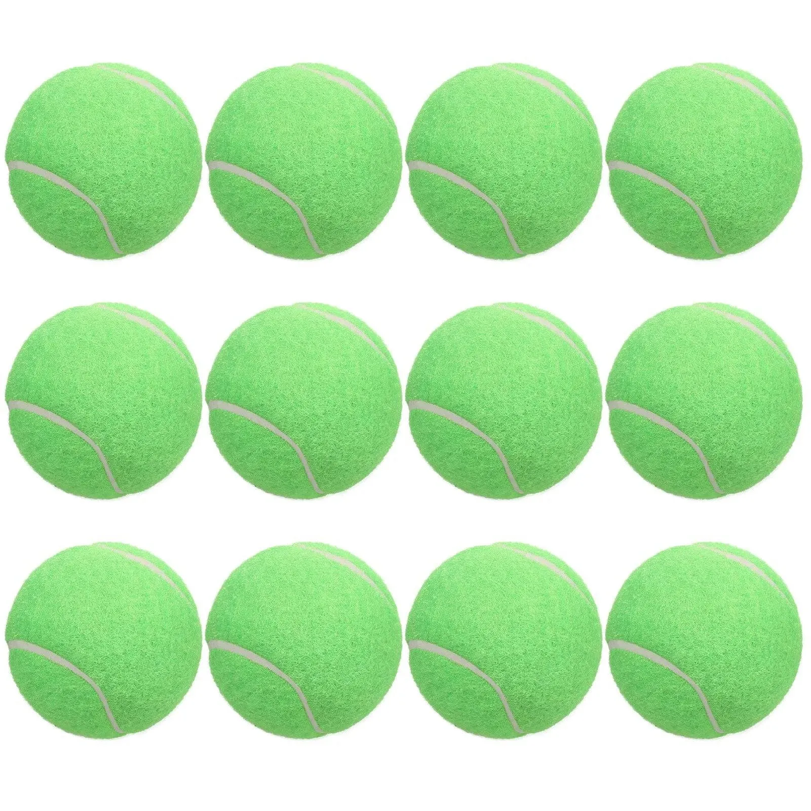 12 Packs Pressure Matching and Training Tennis Balls Natural Rubber Tennis Balls