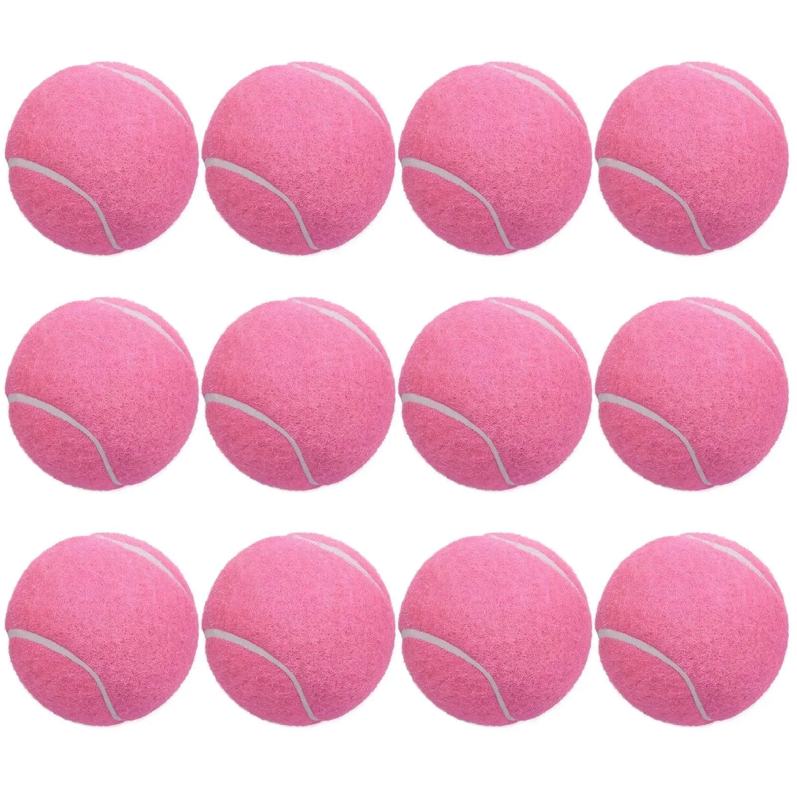 12 Packs Pressure Matching and Training Tennis Balls Natural Rubber Tennis Balls