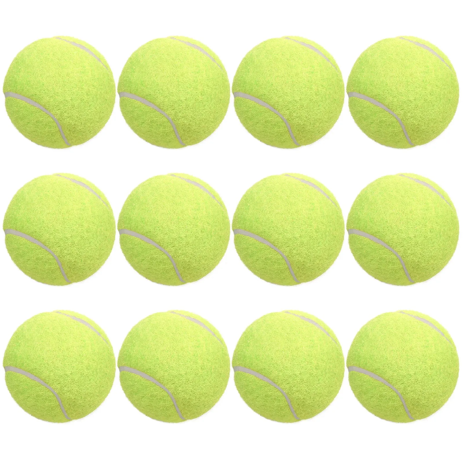 12 Packs Pressure Matching and Training Tennis Balls Natural Rubber Tennis Balls
