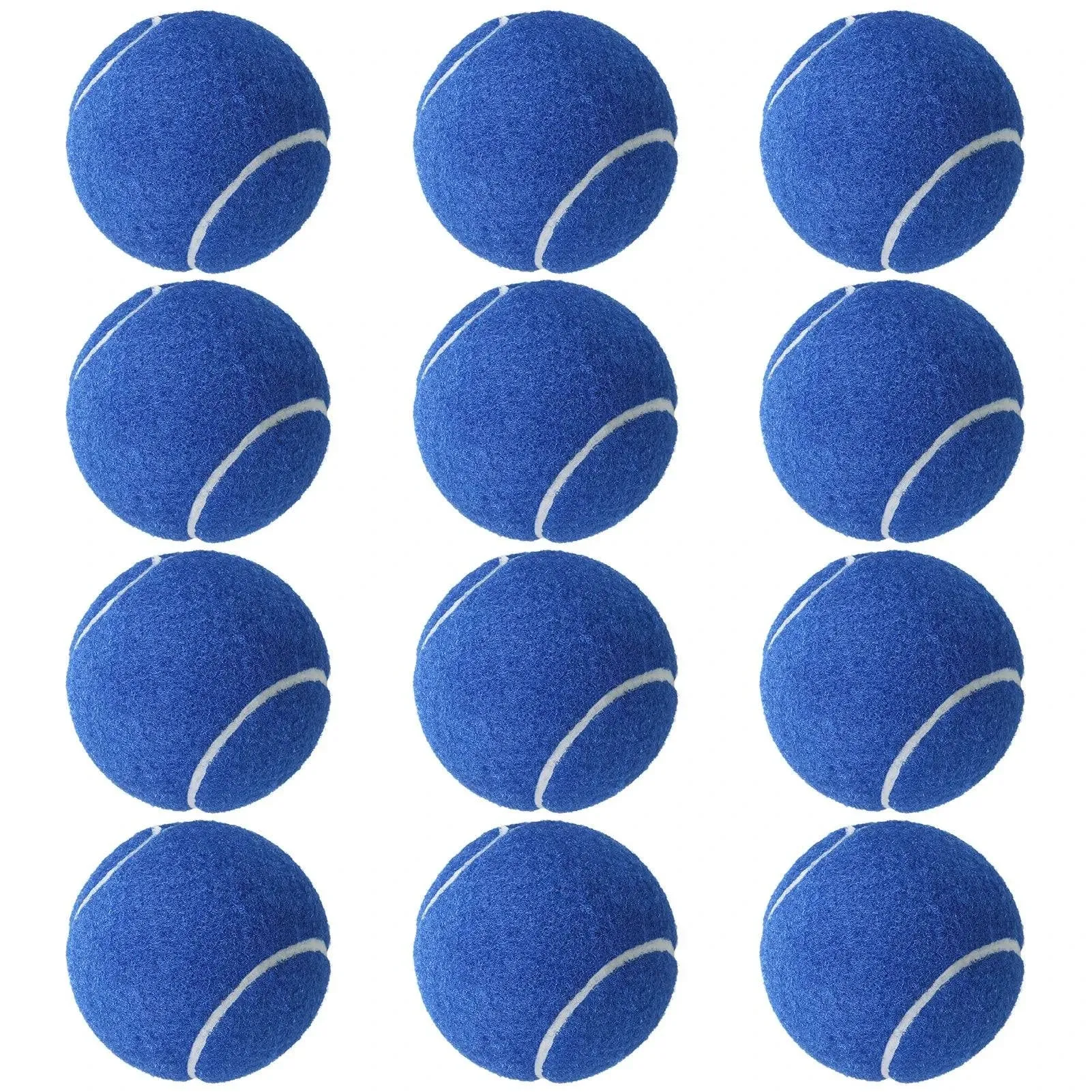 12 Packs Pressure Matching and Training Tennis Balls Natural Rubber Tennis Balls