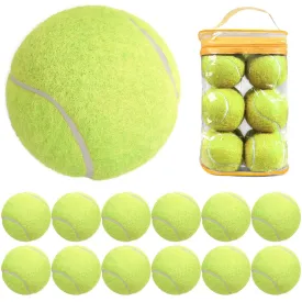 12 Packs Pressure Matching and Training Tennis Balls Natural Rubber Tennis Balls