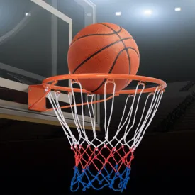15 Inch Basketball Rim Goal Replacement with All Weather Net and Mounting Hardware-Orange
