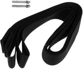 2 Pieces Stand Up Paddle Board SUP Surfboard Garage Storage Wall Rack Straps, Black, 39 x 1.77 Inch, Polyester