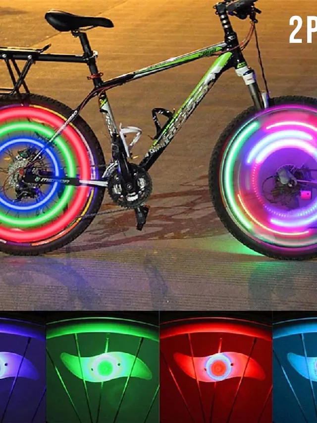 2pcs LED Bike Light Safety Light Wheel Lights Mountain Bike MTB Bicycle Cycling Waterproof Multiple Modes CR2032 Battery Cycling / Bike / IPX-4