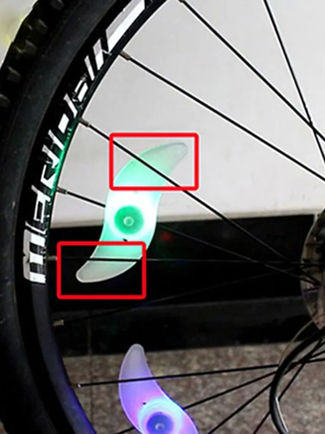 2pcs LED Bike Light Safety Light Wheel Lights Mountain Bike MTB Bicycle Cycling Waterproof Multiple Modes CR2032 Battery Cycling / Bike / IPX-4