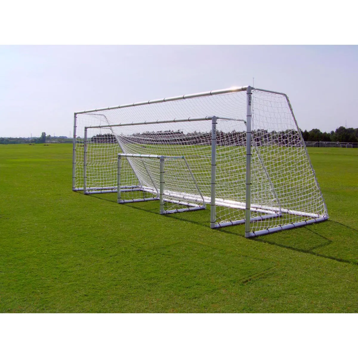 6.5' x 18.5' Pevo  Economy Series Soccer Goals
