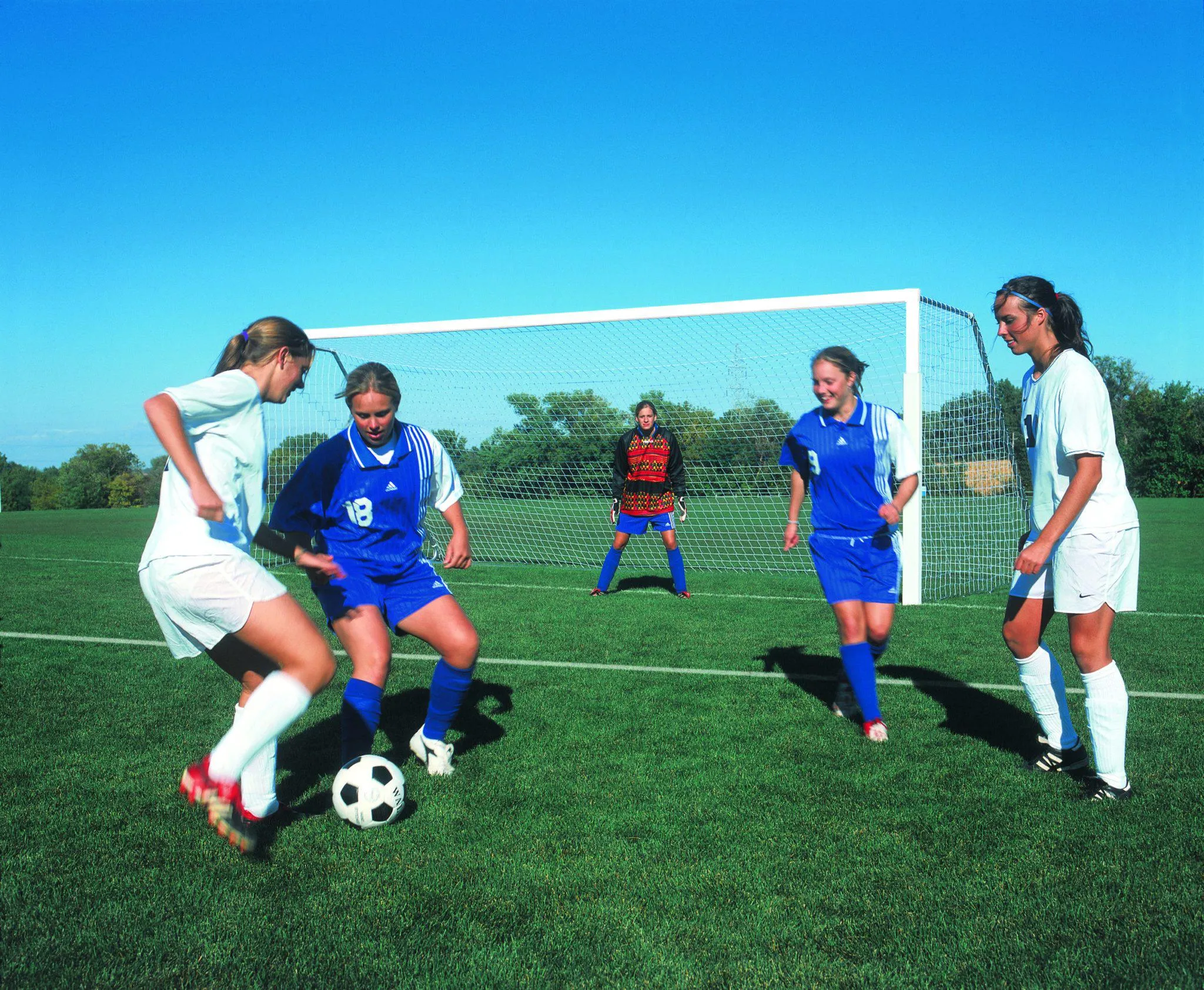 7' x 21' Bison 4" Square ShootOut Soccer Goals (pair)