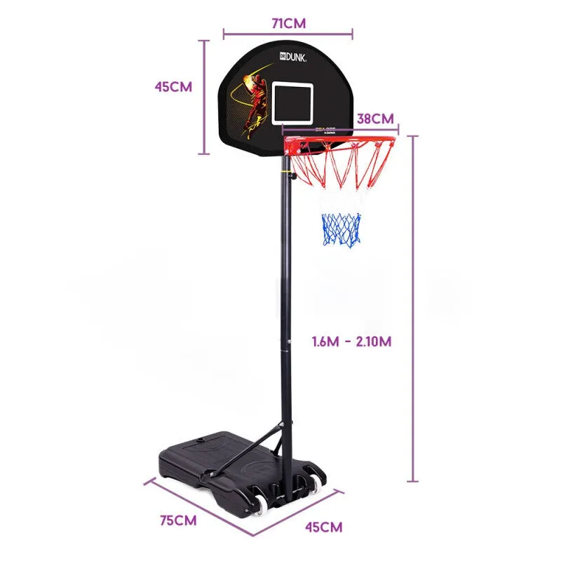 Adjustable Basketball Hoop Stand, Steel Frame, Portable - Dr.Dunk