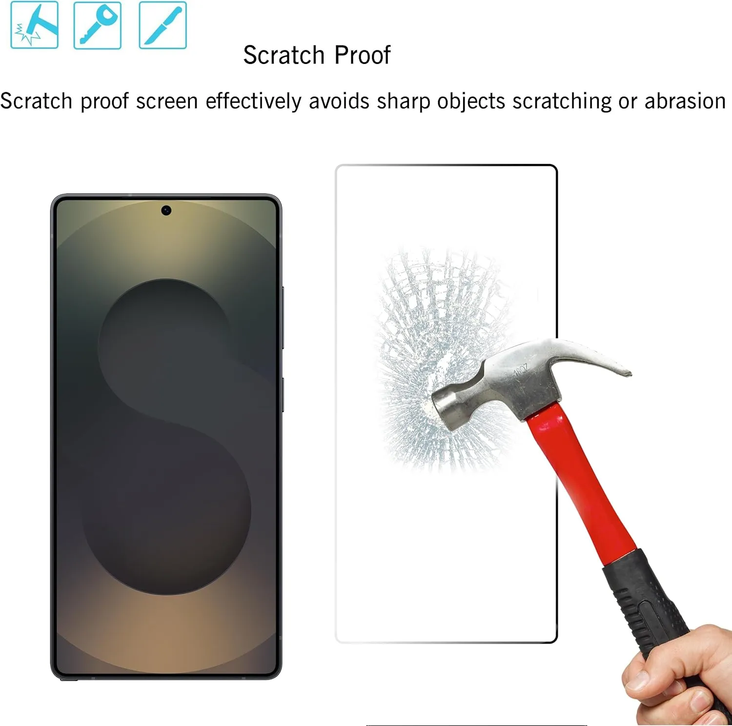 Ailun Glass Screen Protector for Galaxy S25 Ultra [6.9 Inch] 3Pack   3Pack Camera Lens Tempered Glass Fingerprint Unlock 0.25mm Ultra Clear Anti-Scratch Case Friendly [Not For S25/S25 Plus]