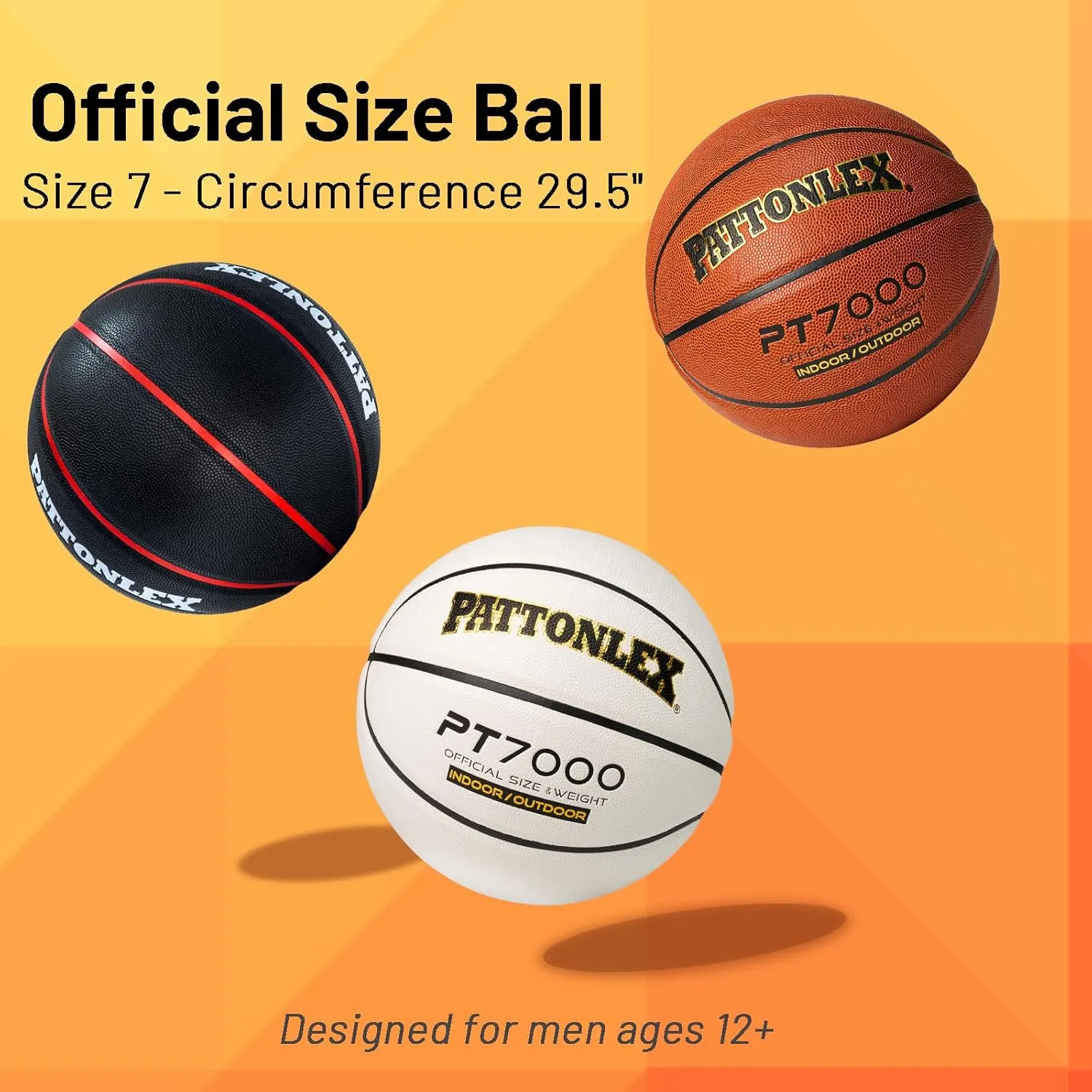 Basketball 29.5" - Official Size 7-Composite Leather - Indoor/Outdoor Basketball Ball for Adult Men