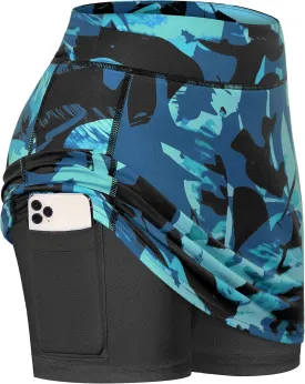 BLEVONH Womens Summer Tennis Skirts with Shorts Underneath, Pickleball, Athletic, Workout and Golf Skorts with Pockets