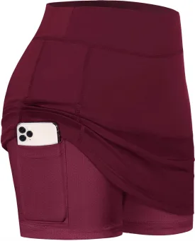 BLEVONH Womens Summer Tennis Skirts with Shorts Underneath, Pickleball, Athletic, Workout and Golf Skorts with Pockets