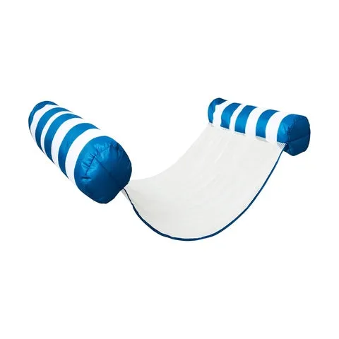Blue & White Beanbag Pool Hammock/Suitable for Ages 6  Years