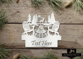 Deer Outdoor Campfire Monogram