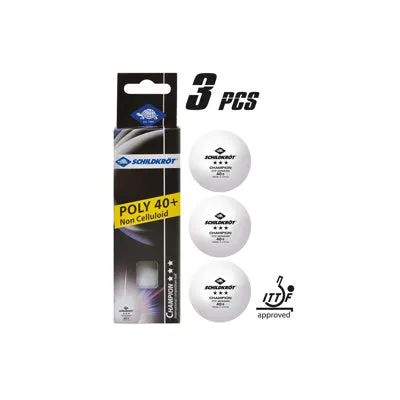 Donic-Schildkort 3-Star Champion ITTF White poly 40  (M608540) Table Tennis Ball (3pcs)