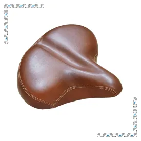 eBike Brown Smooth Leather Couch Seat for Ebike