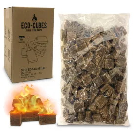 Eco Cubes Fire Starter Squares – Great Fire Starters for Chimney, Charcoal Grill, Fireplace, Campfire, Wood Stove, Pellet Grill and Charcoal