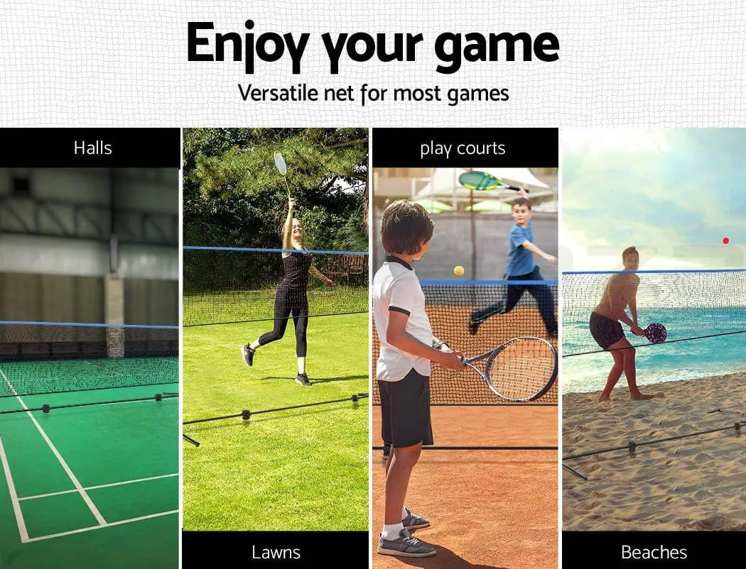 Everfit 4m Badminton Tennis Net Portable Volleyball Kit Adjustable Height