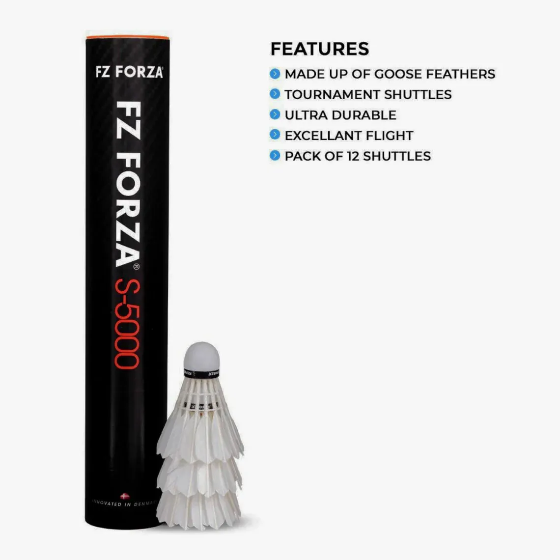 FZ Forza S-5000 Feather Badminton Shuttlecock (76 Speed)