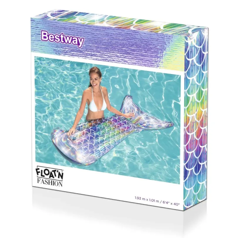 H20GO! Iridescent Mermaid Tail Inflatable Pool Lounge by Bestway