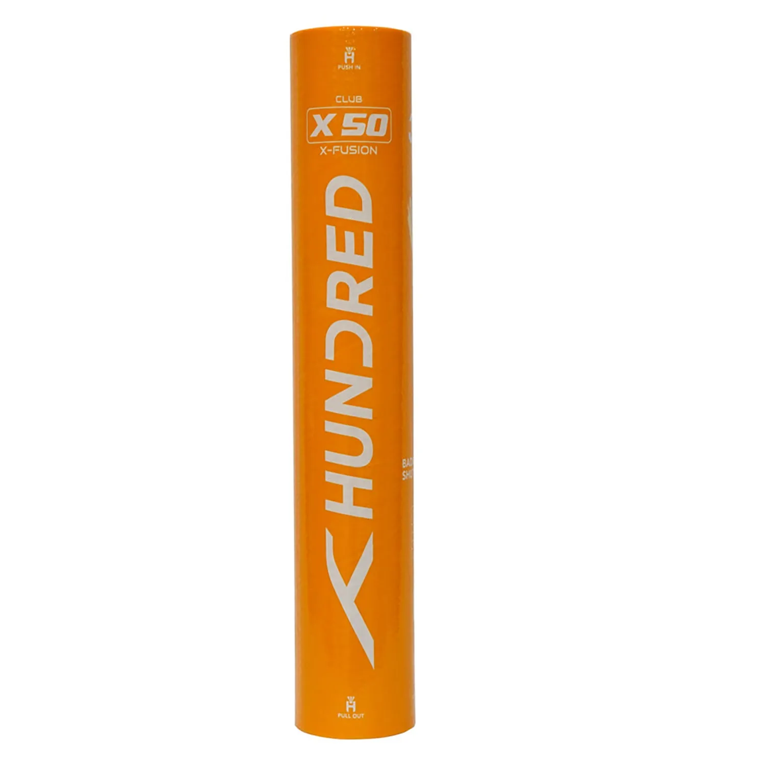 HUNDRED X50 X-Fusion Hybrid Badminton Shuttlecock, Speed 76 (1 Tube)