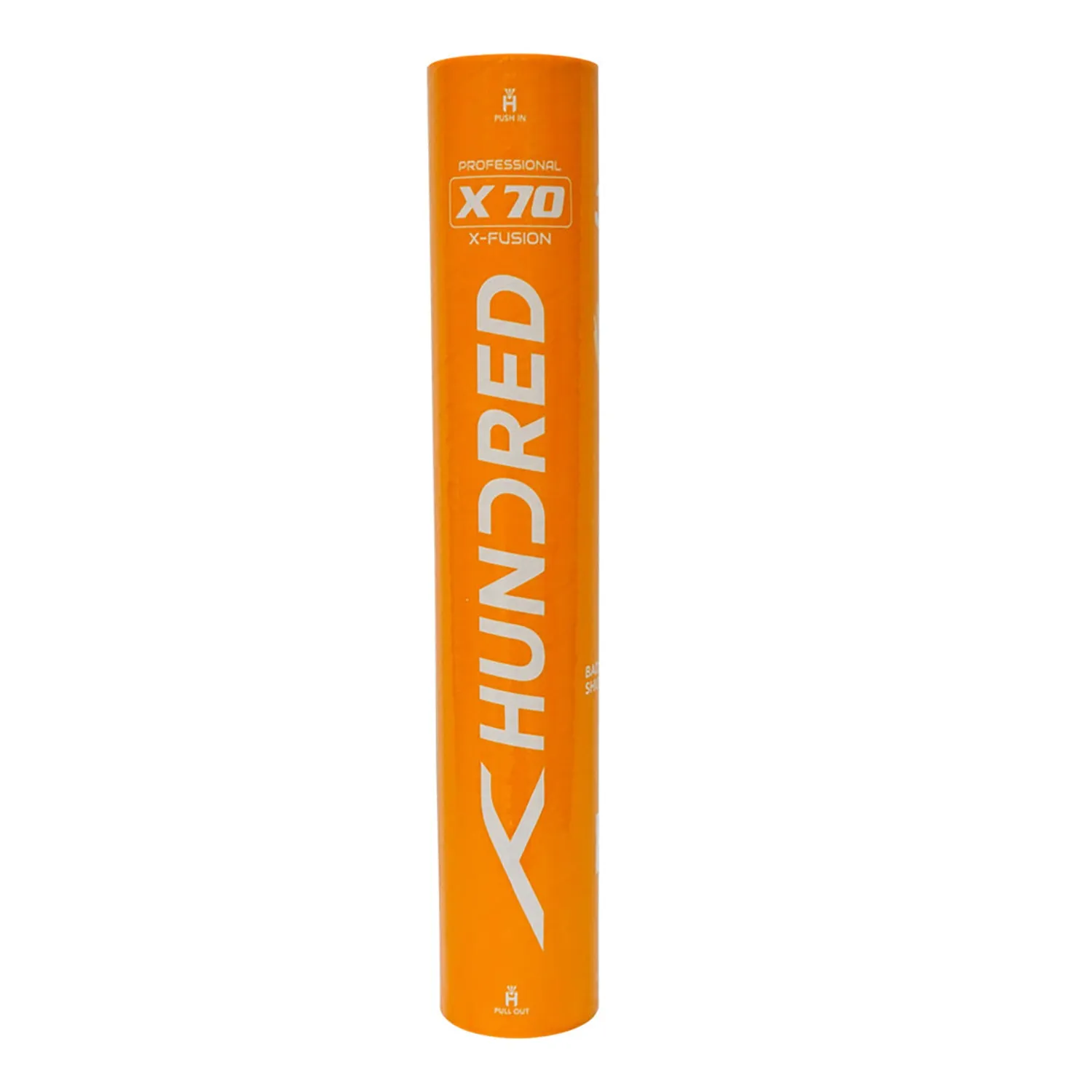 HUNDRED X70 X-Fusion Hybrid Badminton Shuttlecock, Speed 76 (1 Tube)