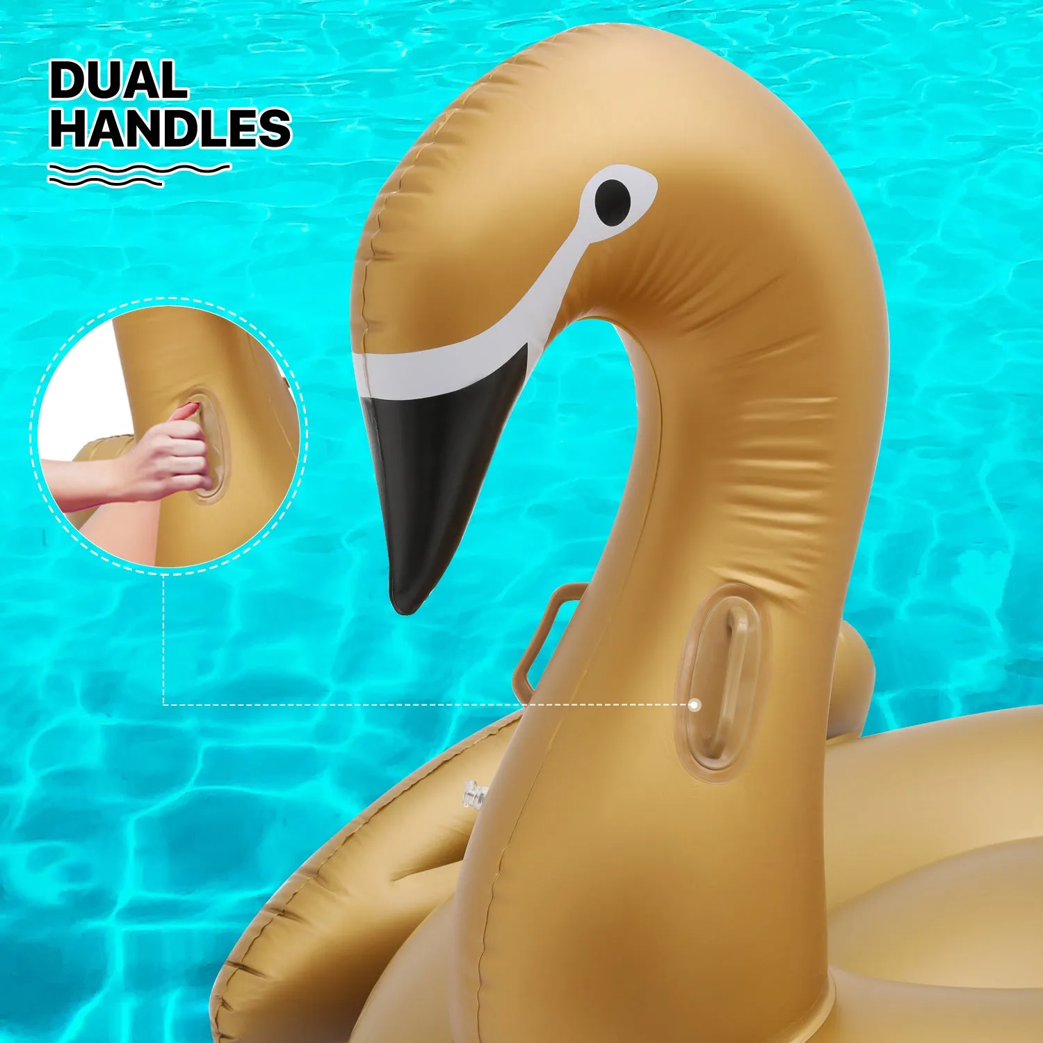 inflatable product-gold swan