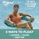 Intera Mosaic 3-in-1 Pool Chair Lounge, Inflatable Pool Float, Multi-Purpose Pool Chair (Lounge, Drifter, Chair), Green Mosaic