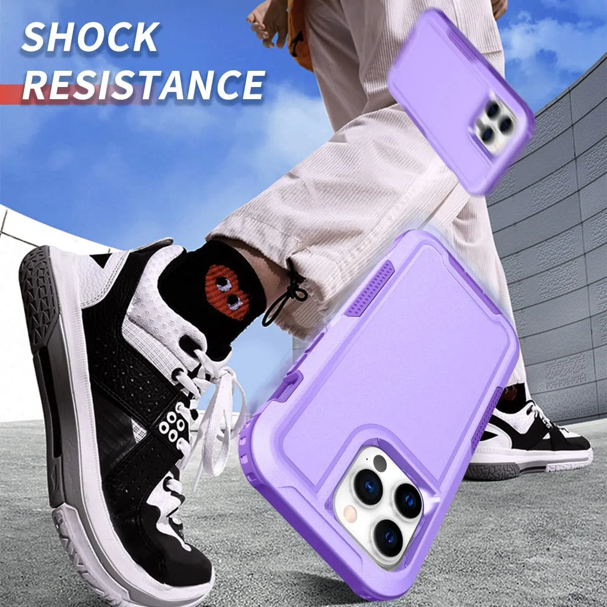 iPhone 14 Pro 5G Case Sturdy Heavy-Duty Tough Rugged Full Body Shockproof Bumper Anti-Scratch Hybrid Cover