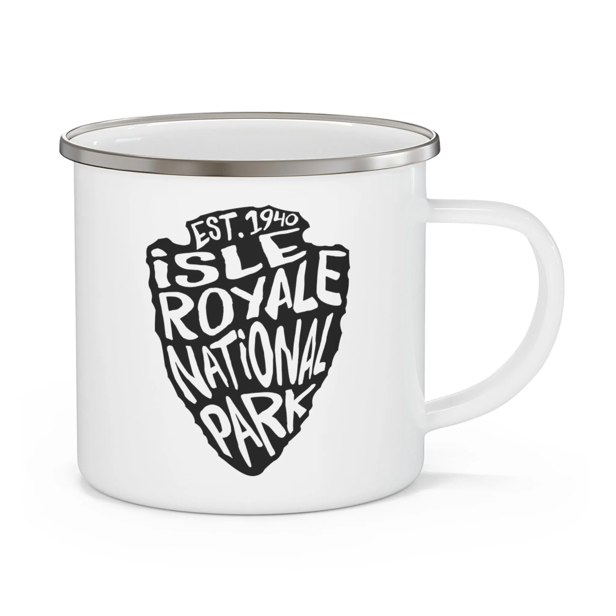 Isle Royale National Park Enamel Camping Mug - Arrowhead