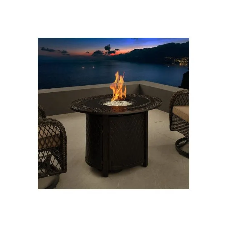 James Oval Aluminum LPG Fire Pit