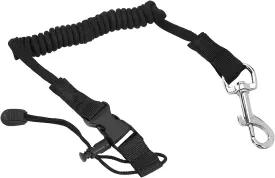 Kayak 10 Feet Coiled Surfboard Leash Surfing Stand UP Paddle Board Ankle Leash Sup Board Foot Leg Rope Surfboard Raft Kayak Rope (Color : Black)