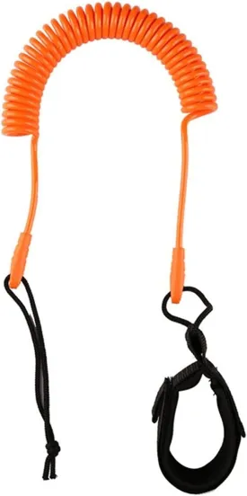 Kayak 10 Feet Coiled Surfboard Leash Surfing Stand UP Paddle Board Ankle Leash Sup Board Foot Leg Rope Surfboard Raft Kayak Rope (Color : Light Grey)