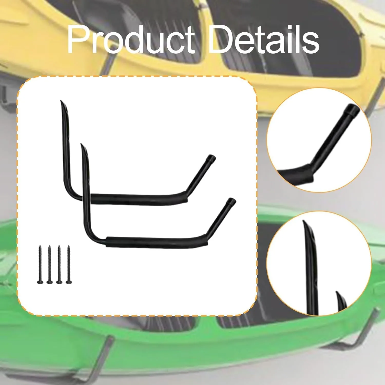 Kayak Storage Rack Garage Kayak Storage Hook Hanging Cradle Rack Portable Canoe Hanger for Paddleboard Snowboard