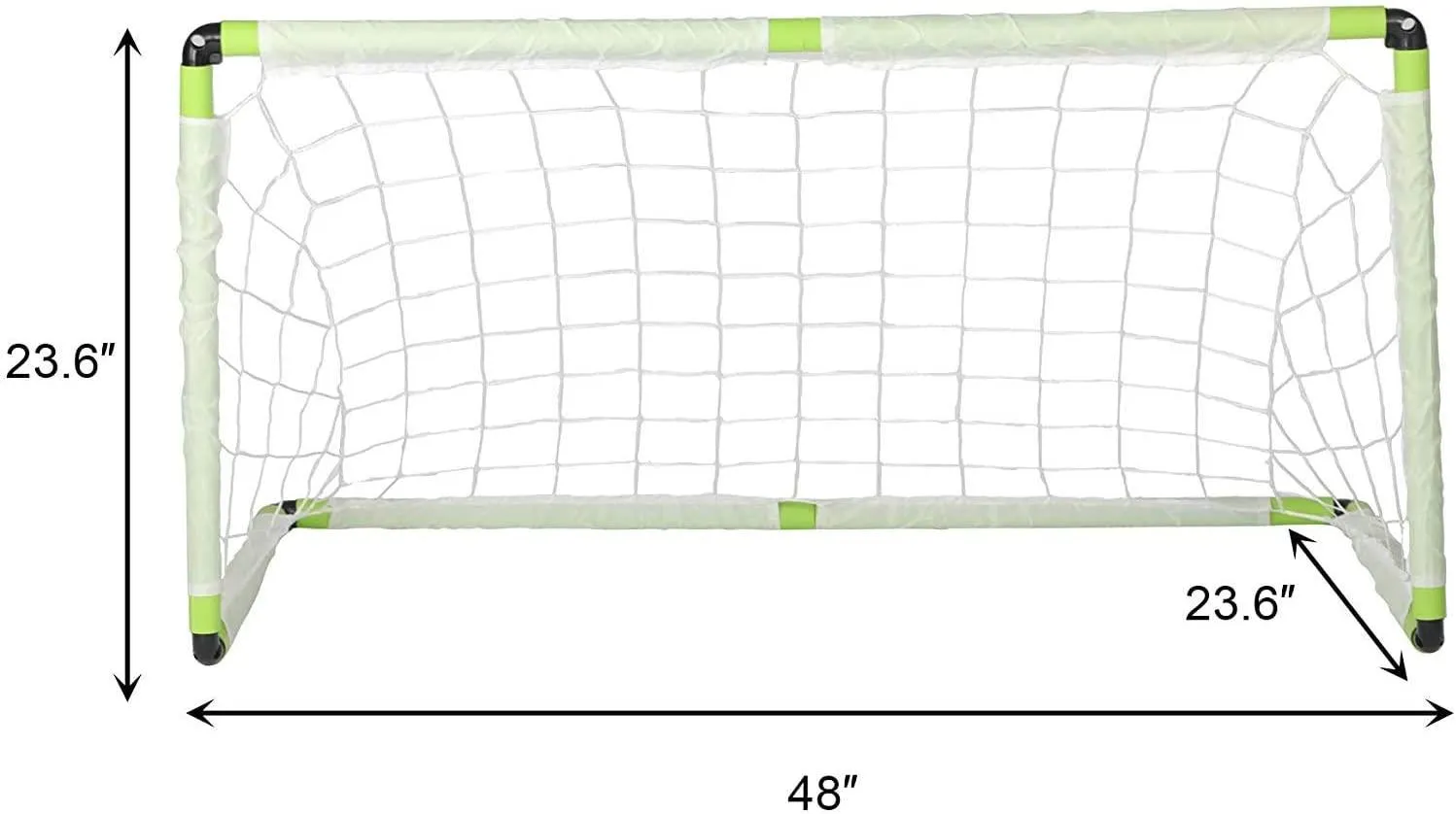 Kids Soccer Goal Portable Football Practice Net with Carry Bag and 4 Ground Stakes for Games and Training,48 x 24 x 24 inches