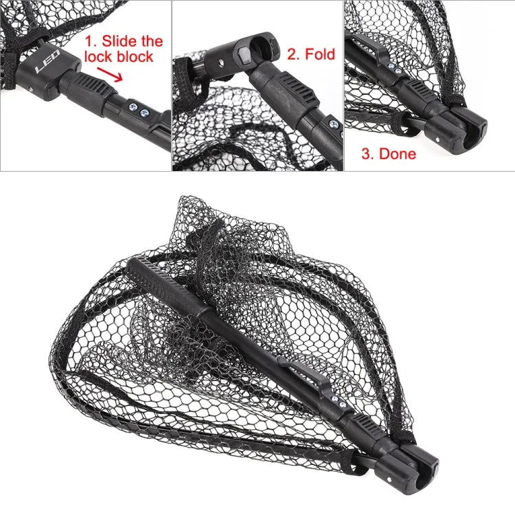 LEO 27984 Aluminum Alloy Quick Folding Fishing Net(Black)