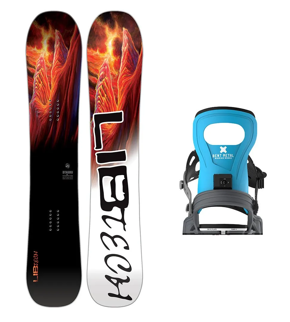 Lib Tech Dynamo Mens Snowboard with Bent Metal Bolt Snowboard Binding 2025