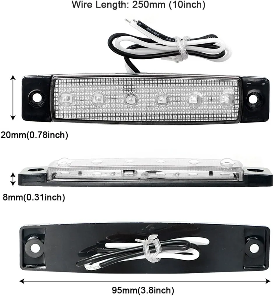 Marine Lights - 6Pcs Waterproof LED Interior Lights for Yacht, Fishing Boat, Kayak & More, 12v