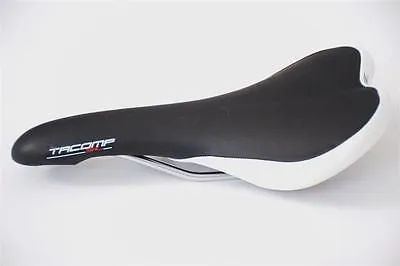 MTB OR ROAD BIKE SEAT-SADDLE TACOMA SL IN BLACK-WHITE VINYL SADDLE 275mmx135mm
