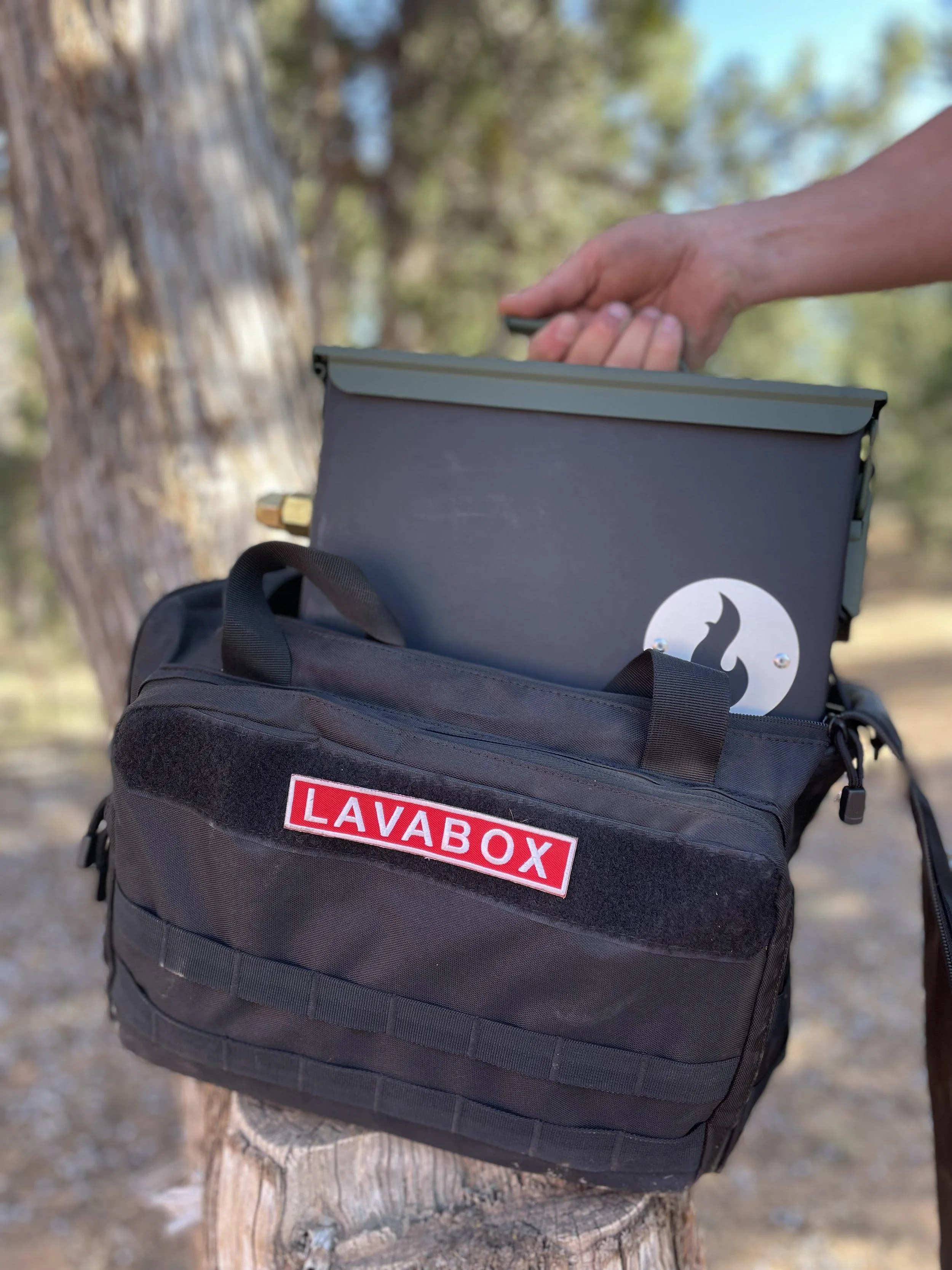 Naked LavaBox Combo: Unpainted LavaBox, Grill/Stand, and Carry Case