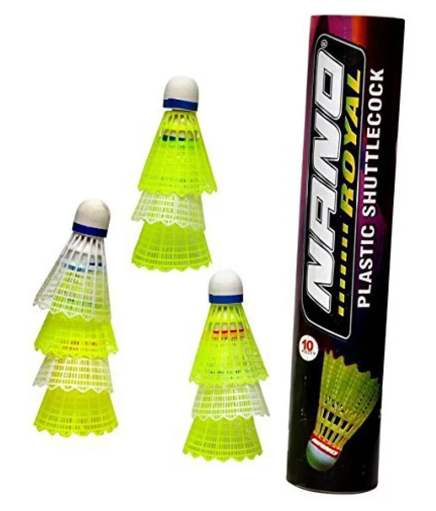 Nano Royal Plastic Badminton Shuttlecock (Pack of 10)