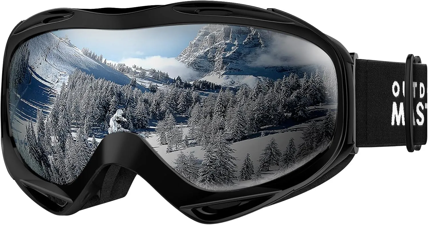 OutdoorMaster OTG Ski Goggles - Over Glasses Ski/Snowboard Goggles for Men, Women & Youth - 100% UV Protection