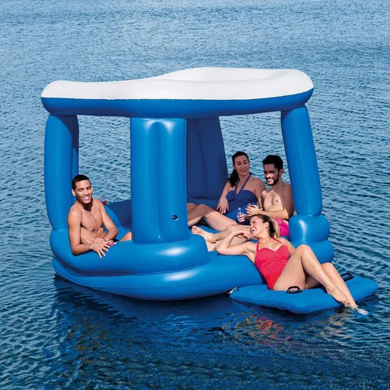 Party for 4 Floating Island Inflatable Pool Island Float
