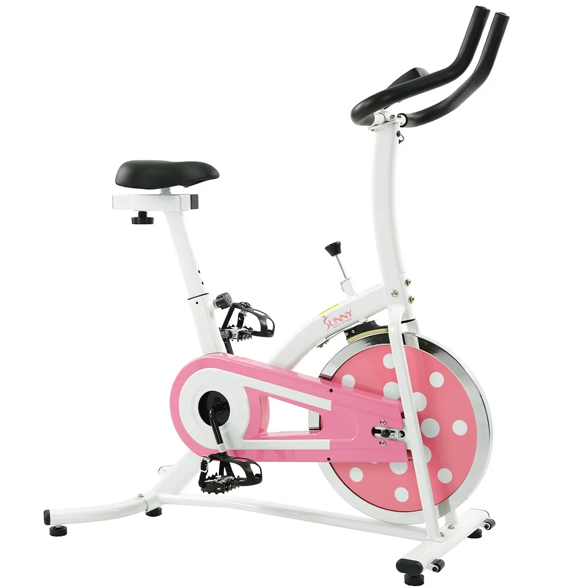 Pink Chain Drive Indoor Cycling Trainer Exercise Bike