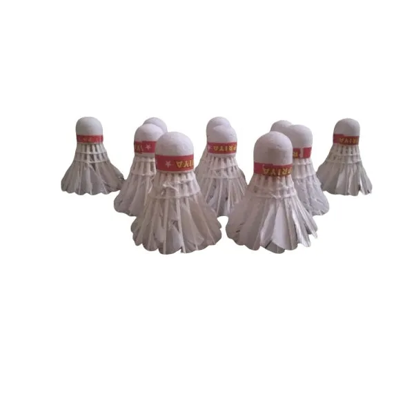 Priya Badminton Feather Shuttlecock(Pack of 10)
