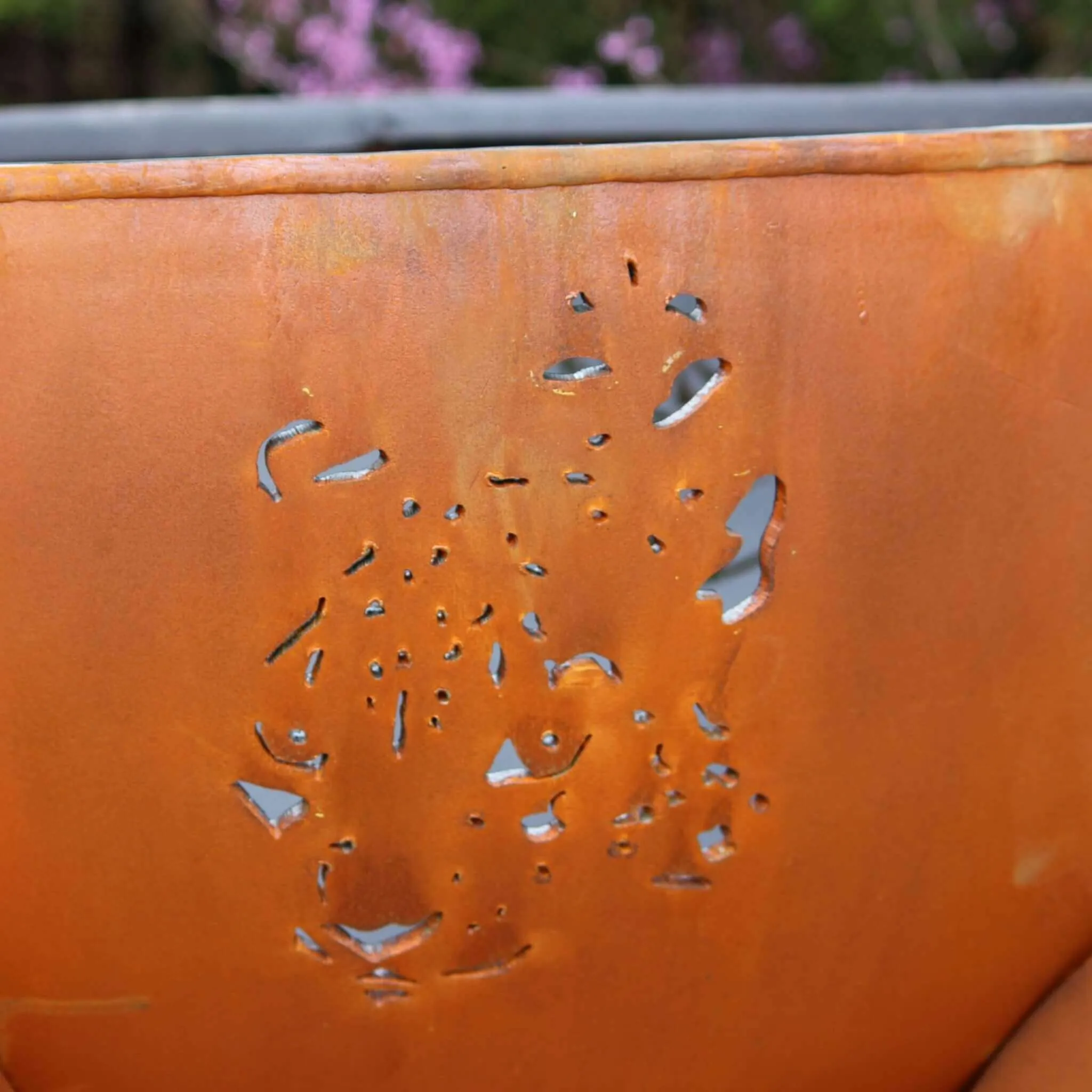 "Africa's Big Five" Gas Fire Pit in Steel - Fire Pit Art