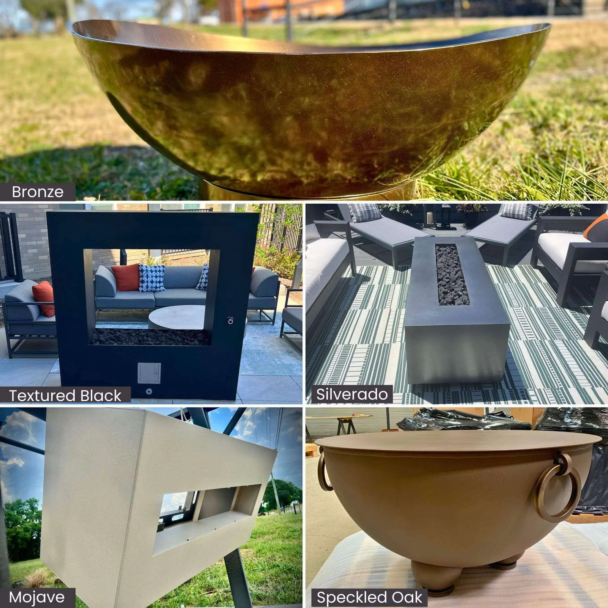 "Africa's Big Five" Gas Fire Pit in Steel - Fire Pit Art