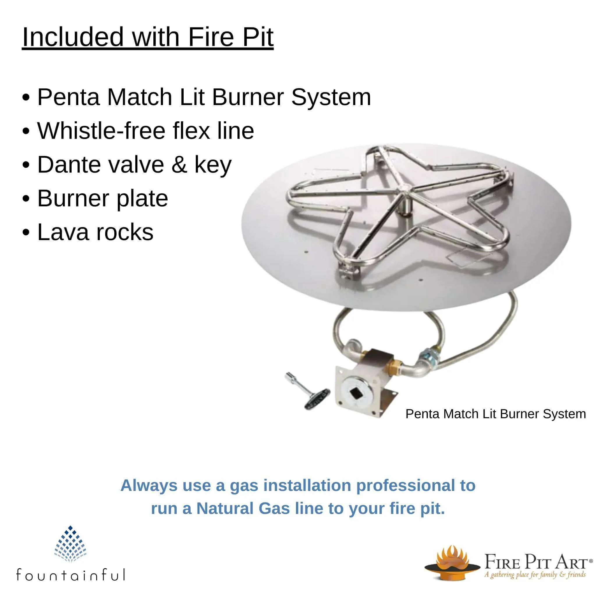"Africa's Big Five" Gas Fire Pit in Steel - Fire Pit Art
