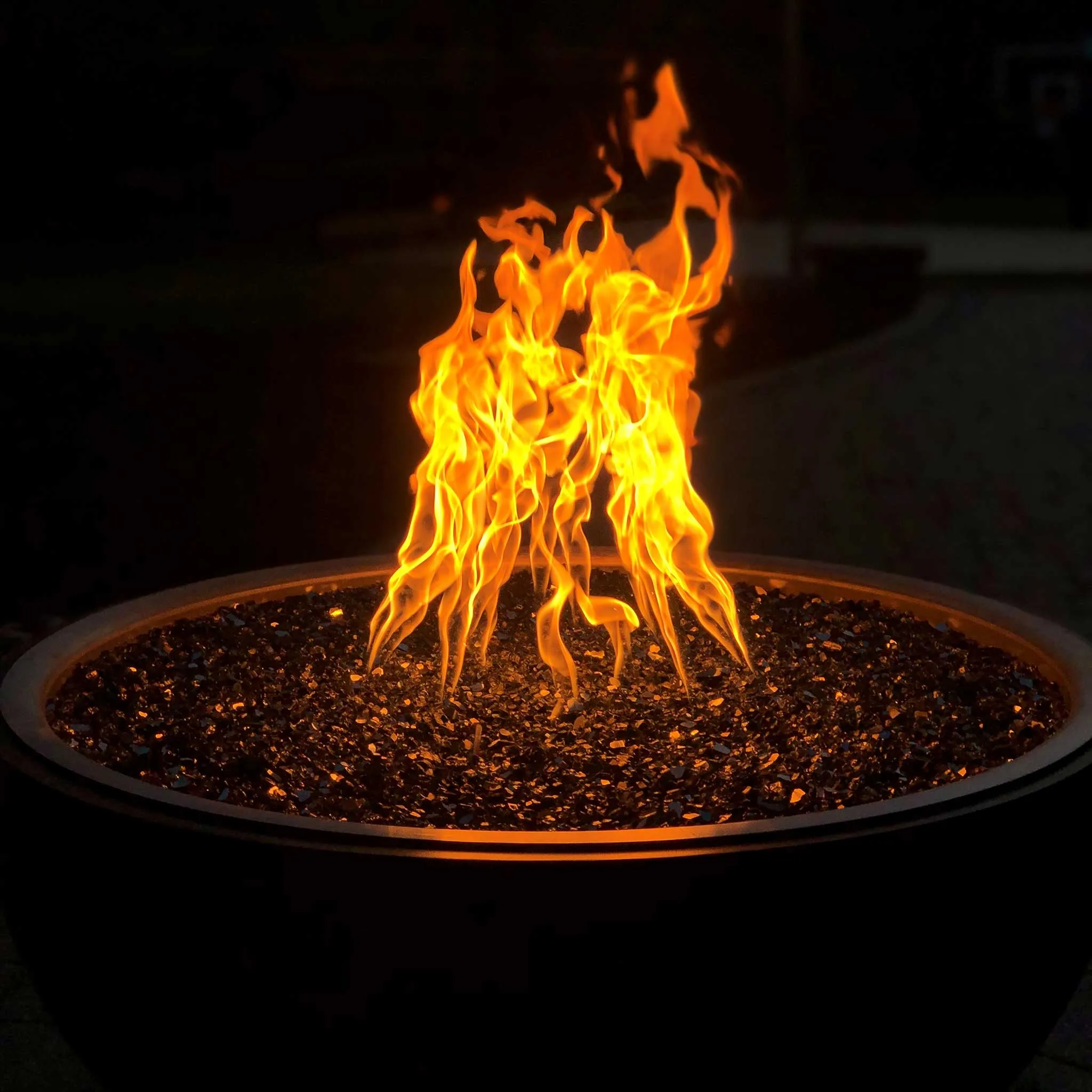 Round Drop-In Torpedo Fire Pit Burner Kit for Small LP Tank Push Button Ignition by HPC Fire